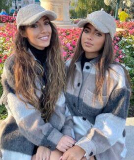 Tiziri Digne with her younger sister.